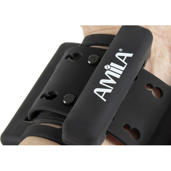Βαράκια Καρπού 2 x 0.92kg Σταθερού Βάρους Amila 44161 από Σιλικόνη - Μαύρα image 3