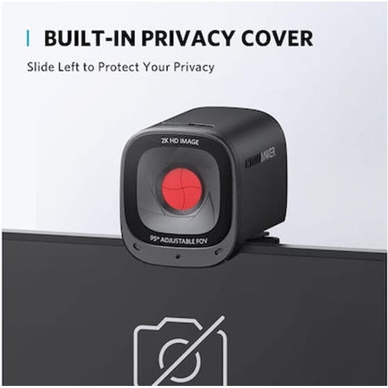 Anker PowerConf C200 Web Camera 2K - Μαύρο image 3