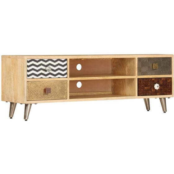 Έπιπλο Τηλεόρασης VidaXL από Ξύλο 120x30x40cm - Πολύχρωμο image 12