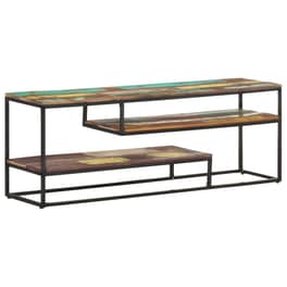 Έπιπλο Τηλεόρασης VidaXL Ξύλινο/Μεταλλικό 130x30x45cm - Kαφέ