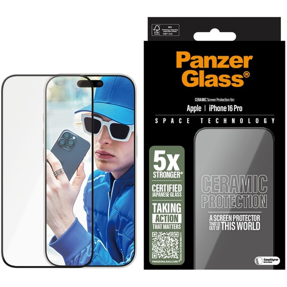 Προστατευτικό οθόνης Apple iPhone 16 Pro - PanzerGlass Ceramic Screen Protection image 1