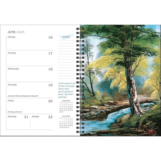 Ημερολόγιο Εβδομαδιαίο 2025 Bob Ross Planner 12M image 4
