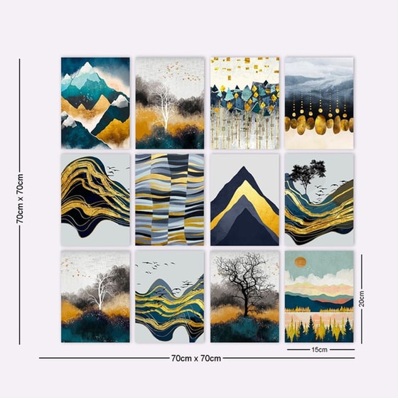 Μοντέρνοι Πίνακες 24Mall  Διάφορα Σχέδια 20x15 cm image 2