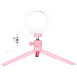 Τρίποδο με Led Δαχτύλιο Puluz Pkt3091f - Ροζ
