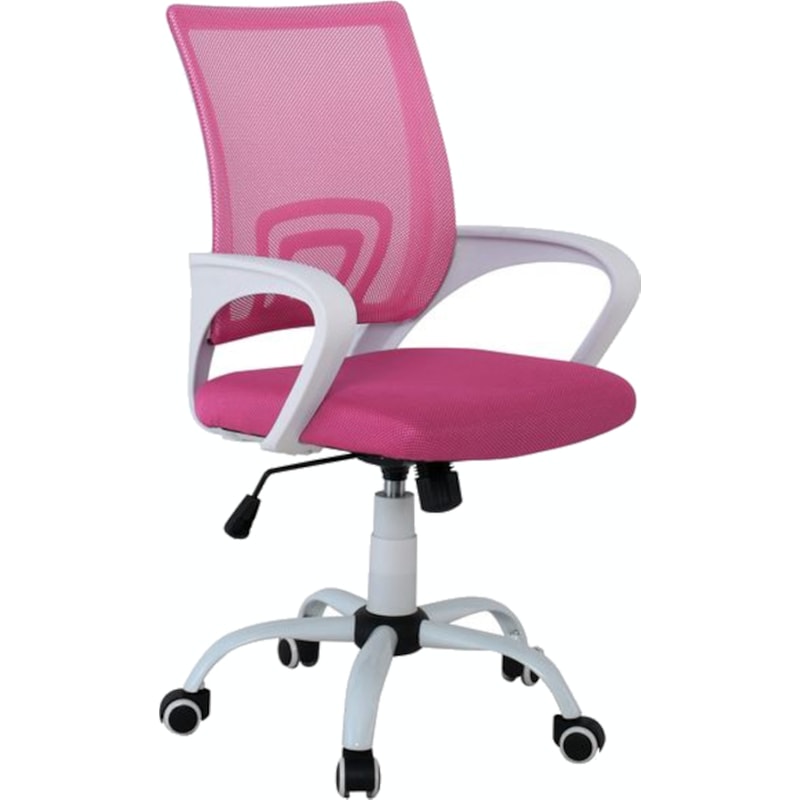 Καρέκλα Γραφείου Woodwell BF2101 - S Υφασμάτινη - Ροζ/Λευκή