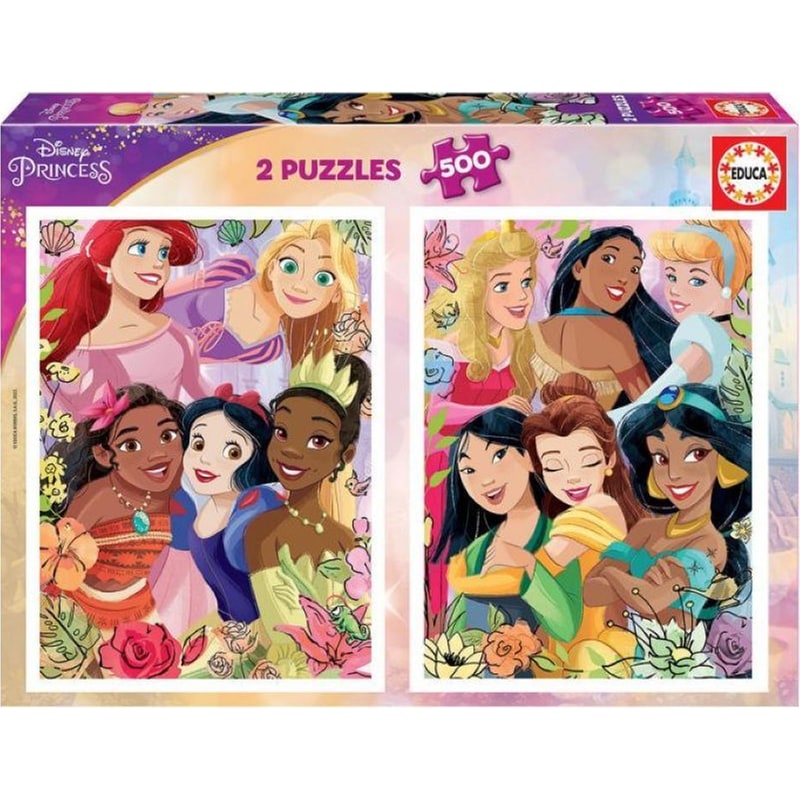 Παιδικό Παζλ Educa Disney Princess 1+1 (500 Κομμάτια)