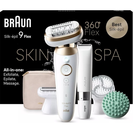 Αποτριχωτική Μηχανή BRAUN Silk-épil 9 Flex SkinSpa 9-481 3D για Υγρή & Στεγνή Χρήση image 1