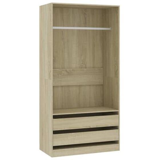 Μονόφυλλη Ντουλάπα Vidaxl από Μοριοσανίδα 100x50x200cm - Sonoma image 0