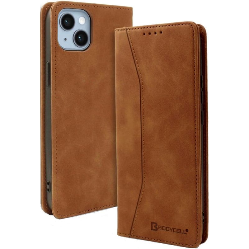 BODYCELL Θήκη Apple iPhone 15 Bodycell Book Case - Brown