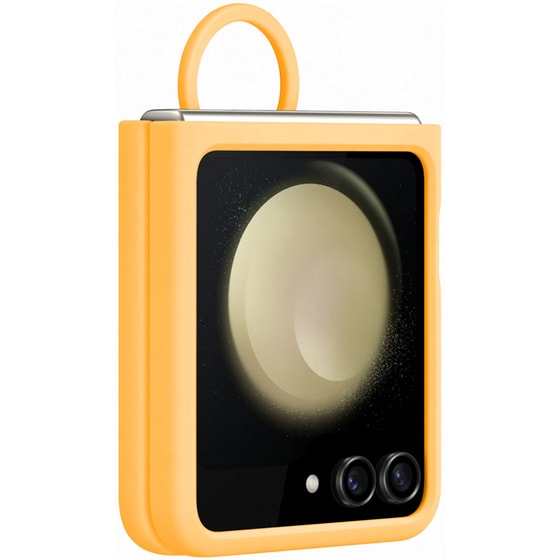 Θήκη Samsung  Galaxy Z Flip5 - Samsung Silicon Case with Ring - Apricot image 1
