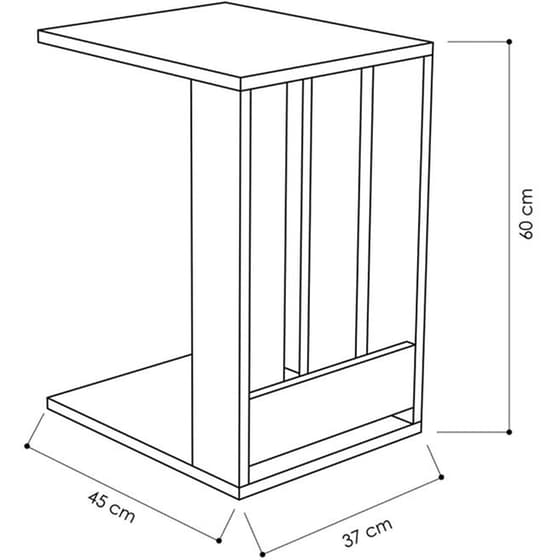 Βοηθητικό Τροχήλατο Τραπεζάκι Shally Dogan από Mdf 02815277 37.5x45x60 cm - Λευκό image 2