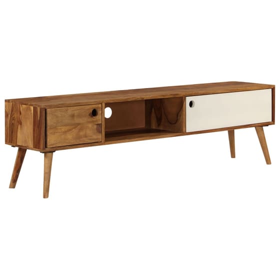 Έπιπλο Τηλεόρασης VidaXL Ξύλινο 140x30x40cm - Kαφέ/Λευκό image 12