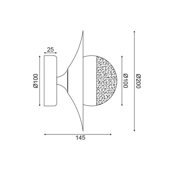 Απλίκα Τοίχου Aca Layla Hl4321w20bb Μεταλλική  20x14.5x20 cm - Μαύρη/Χρυσή image 1