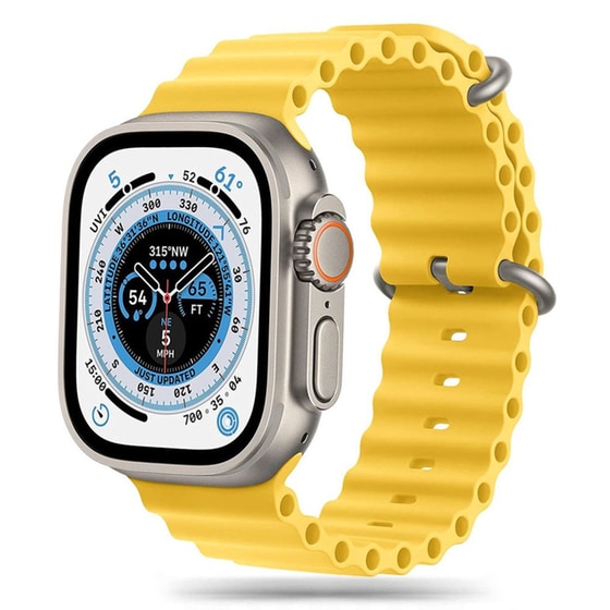 Λουράκι Tech-Protect Σιλικόνης για Apple Watch 49mm - Κίτρινο image 0