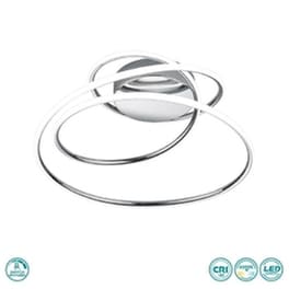 Trio Lighting Bologna Πλαφονιέρα Οροφής 48εκ. Λευκή με Ενσωματωμένο LED