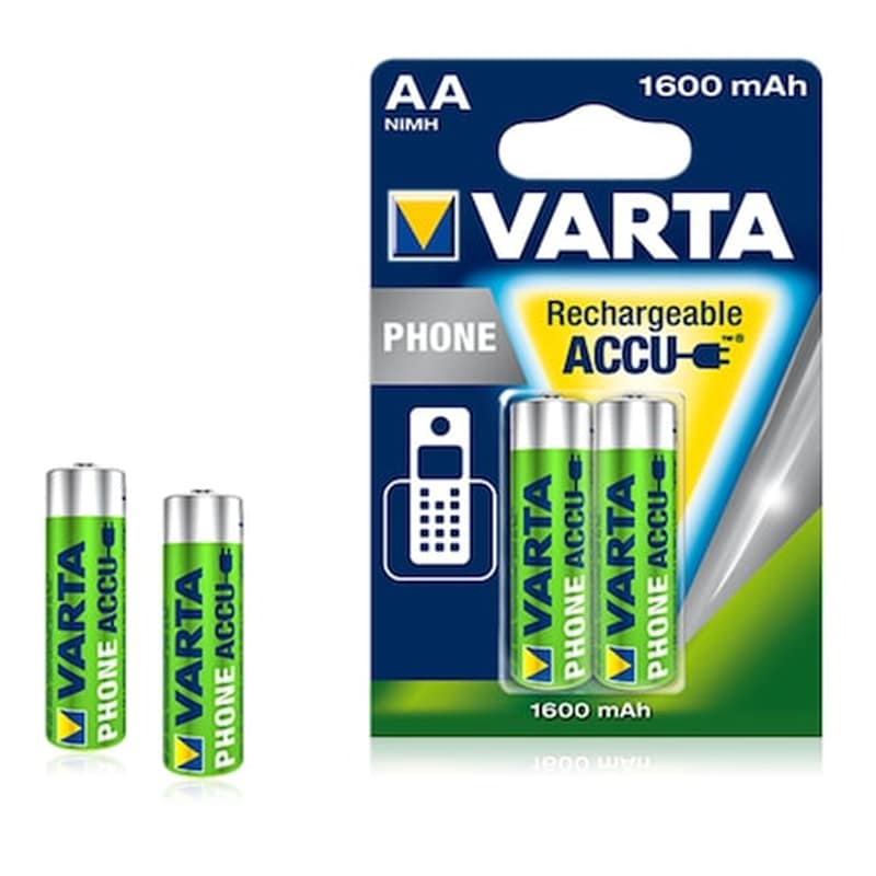 VARTA Επαναφορτιζόμενες Μπαταρίες Varta AA NiMH 1600mAh 1.2 V 2 τεμάχια