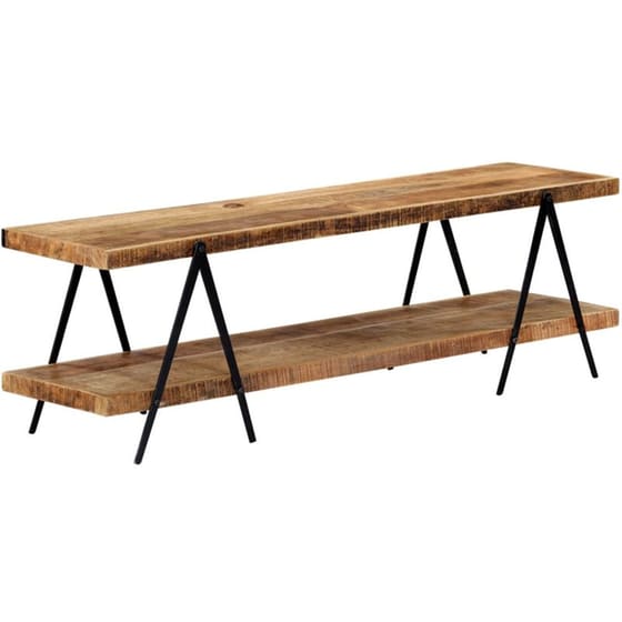 Έπιπλο Τηλεόρασης VidaXL από Ξύλο 160x40x50cm - Καφέ/Μαύρο image 6