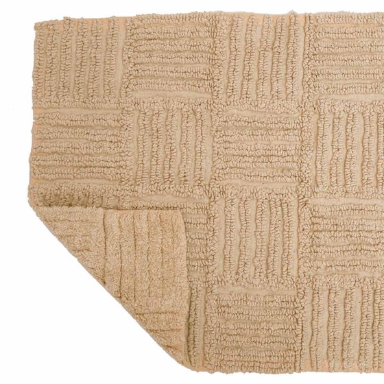 Πατάκι Μπάνιου Anna Riska Domino 2 Όψεων Ορθογώνιο Βαμβακερό 50x80 cm - Μπεζ image 1