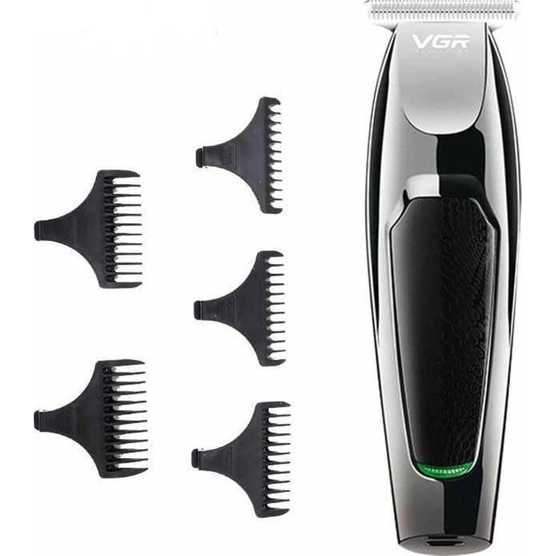 VGR Κουρευτική Μηχανή VGR V-030 Επαναφορτιζόμενη Μαύρη