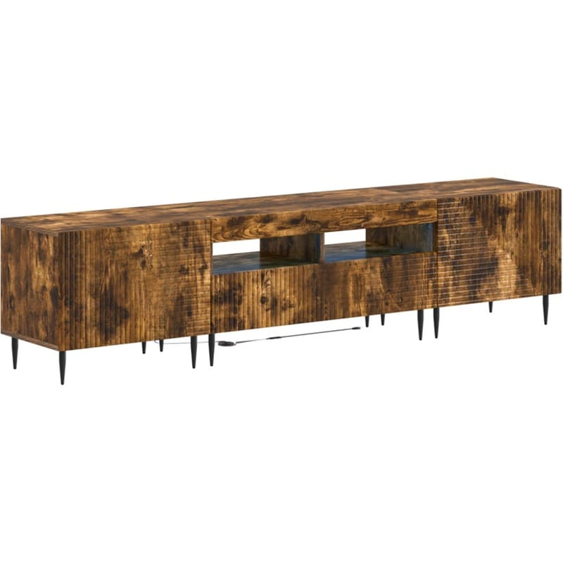 Έπιπλο Τηλεόρασης VidaXL με LED 3 τμχ 178 x 35 x 43 cm - Καπνιστή Δρυς