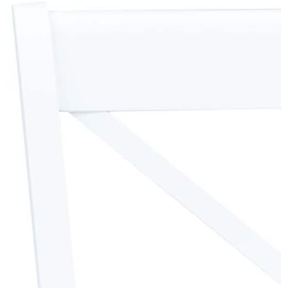 Καρέκλες Τραπεζαρίας Vidaxl από Μασίφ Ξύλο Καουτσουκόδεντρου 4 Τμχ - Λευκές image 3