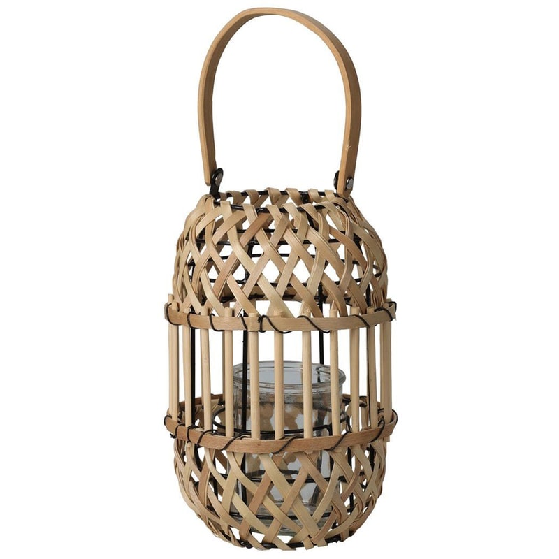 SPITISHOP Διακοσμητικό Φανάρι Spitishop Ξύλινο 15x22cm - Μπεζ