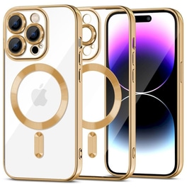 Θήκη Apple iPhone 15 Pro Max - Tech-Protect MagShine MagSafe με πλαίσιο κάμερας - Gold