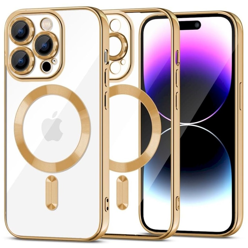 TECH-PROTECT Θήκη Apple iPhone 15 Pro Max - Tech-Protect MagShine MagSafe με πλαίσιο κάμερας - Gold