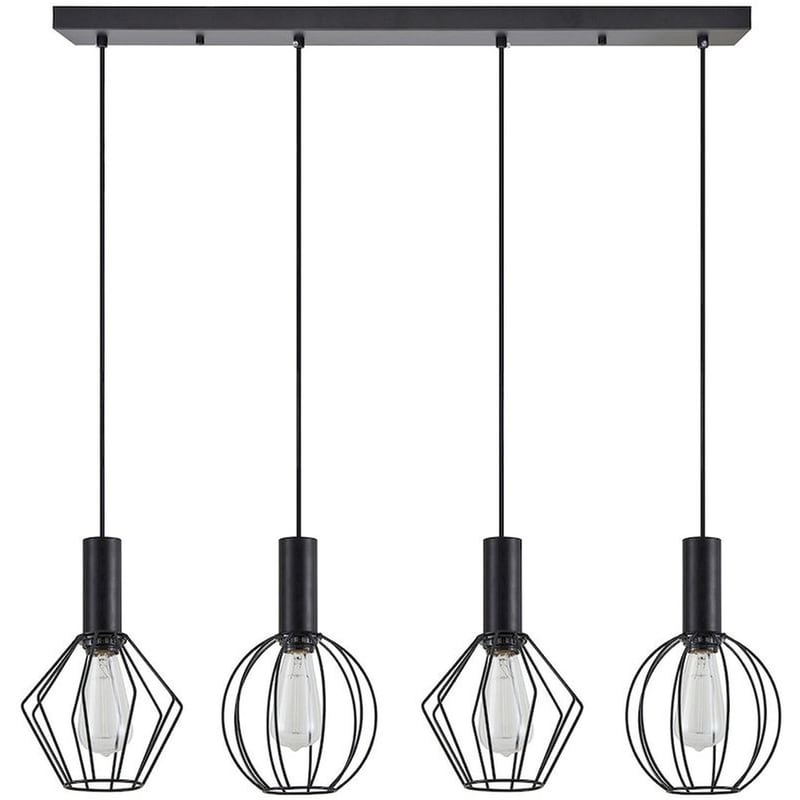 HOMELIGHTING Φωτιστικό Οροφής Πολύφωτο Homelighting Adept Flex 77-8907 Μεταλλικό - Μαύρο