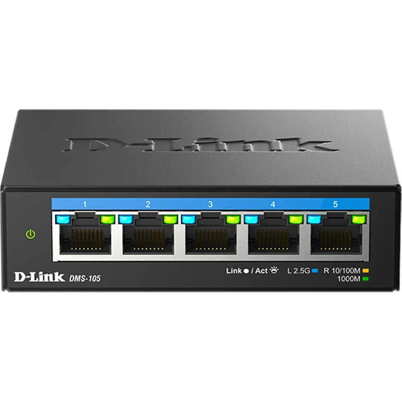 D-Link DMS-105/E 2.5G Multi Gigabit Unmanaged Network Switch (2.500 Mbps)