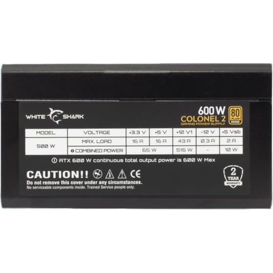 Τροφοδοτικό Υπολογιστή White Shark Olonel-2 Bronze 600W - Μαύρο image 4