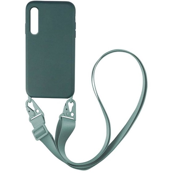 Θήκη Samsung Galaxy A70/Galaxy A70s - Sonique Carryhang Liquid Silicone Strap - Πράσινο image 0