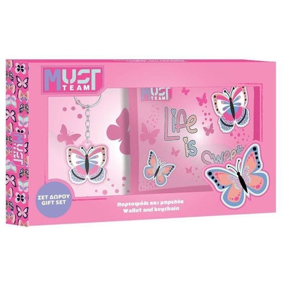 Παιδικό Πορτοφόλι & Μπρελόκ Must Team Ροζ image 0