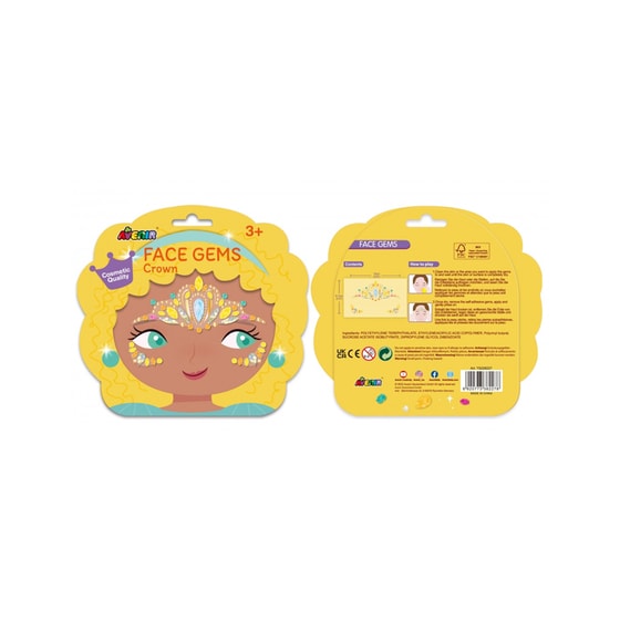 Σετ Παιδικά Αυτοκόλλητα Avenir Face Gems Crown image 1