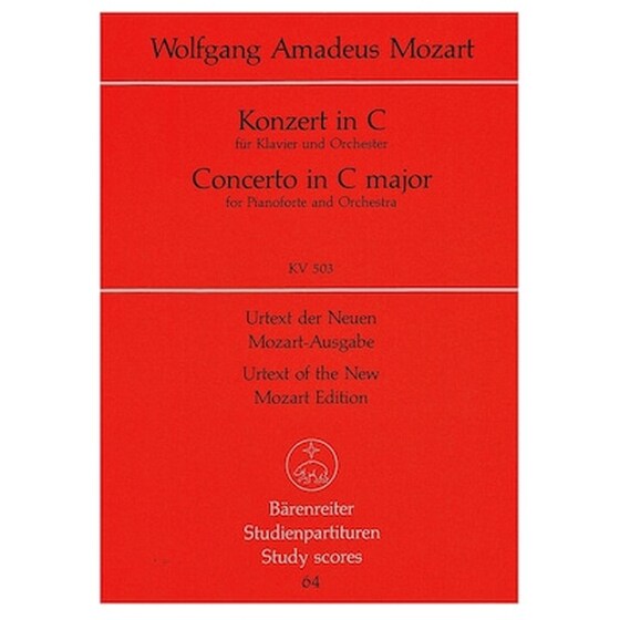 Βιβλίο Για Σύνολα Barenreiter Mozart - Piano Concerto In C Major Kv503 [pocket Score] image 1