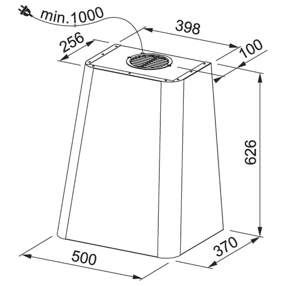 FRANKE SMART DECO FSMD 508 GY 50cm Γκρι Απορροφητήρας Καμινάδα - Τζάκι image 3