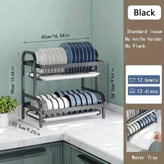 Wallex Μεταλλική Πιατοθήκη Νεροχύτη - Στεγνωτήριο Πιάτων image 1