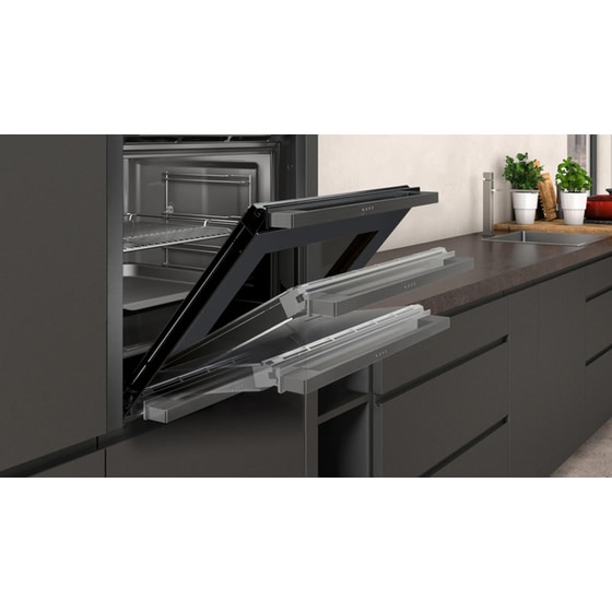 NEFF B5AVM7AG0 71 Lt Μαύρο Εντοιχιζόμενος Φούρνος Άνω Πάγκου image 3