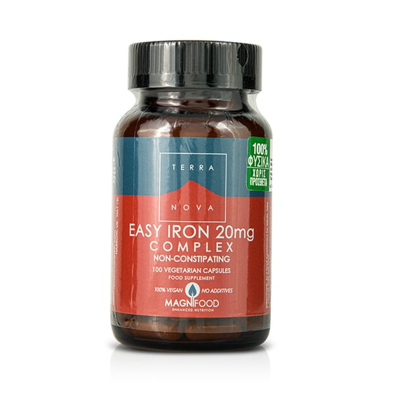 Συμπλήρωμα Διατροφής Terranova Easy Iron Complex 20mg - 100 Κάψουλες image 0