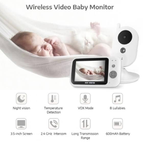 Baby Monitor Zr303 Κάμερας & Ήχου 3.5" - Λευκό image 1