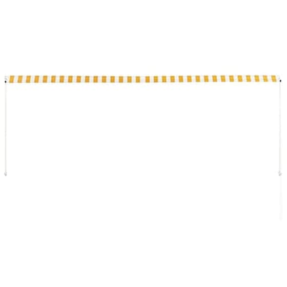 Τέντα Vidaxl Συρόμενη 350x150cm - Λευκό/Κίτρινο image 5