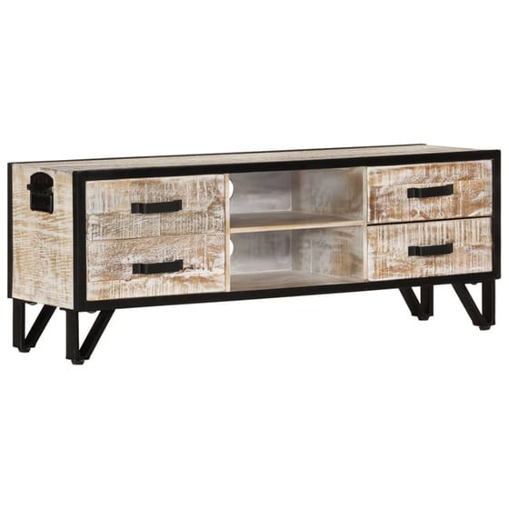Έπιπλο Τηλεόρασης VidaΧL Ξύλινο 110x30x41cm - Γκρι/Μαύρο image 9