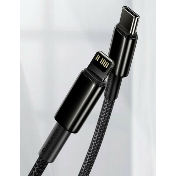 Καλώδιο δεδομένων Baseus Usb-C to Lightning Tungsten Gold 20w 1m - Black image 8