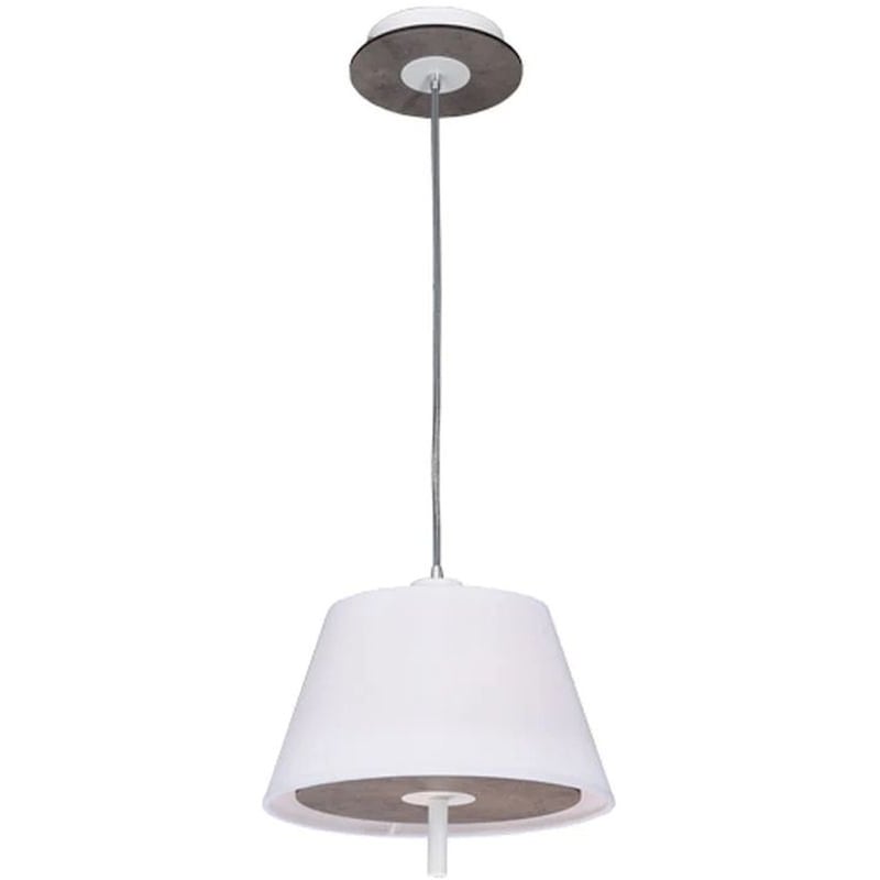 Φωτιστικό Οροφής Μονόφωτο Aca Zm16281pc Υφασμάτινο - Λευκό/Γκρι ACA DECOR