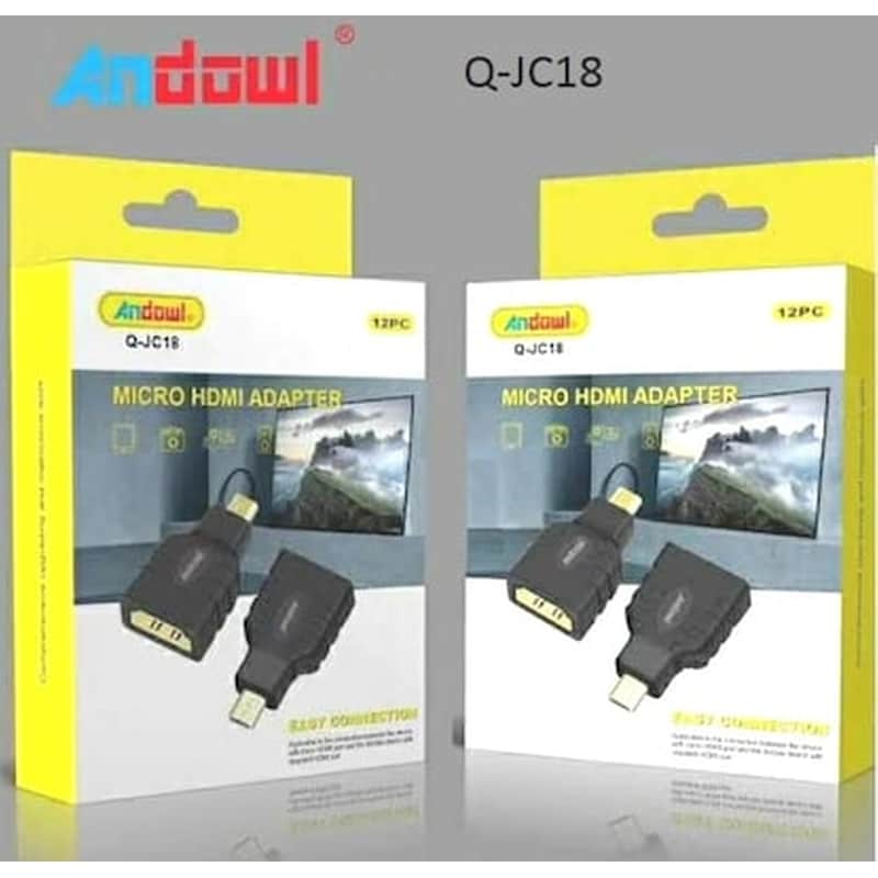 ANDOWL Αντάπτορας Andowl Q-JC18 micro HDMI Male σε HDMI Female