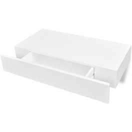 Ράφι Τοίχου VidaXL με Συρτάρι από MDF 48x25x8 cm - Λευκό