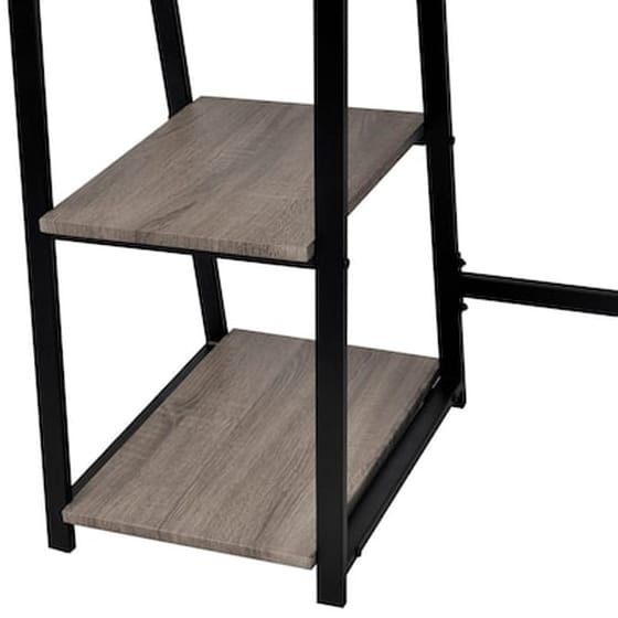 Γραφείο Μελέτης VidaXL από MDF 120x50cm - Φυσικό/Μαύρο image 4
