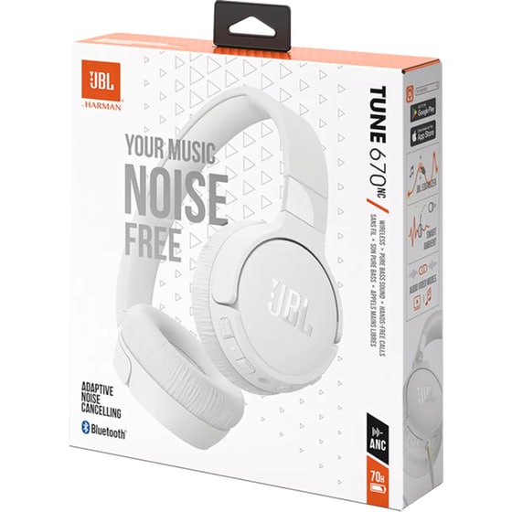 JBL Tune 670NC Ασύρματα Ακουστικά Κεφαλής - Λευκά image 11