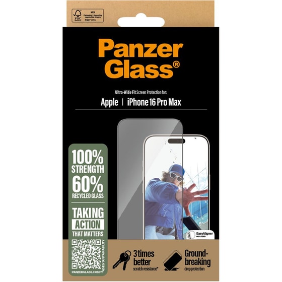 Προστατευτικό οθόνης Apple iPhone 16 Pro Max - PanzerGlass Ultra-Wide Fit Screen Protection image 3