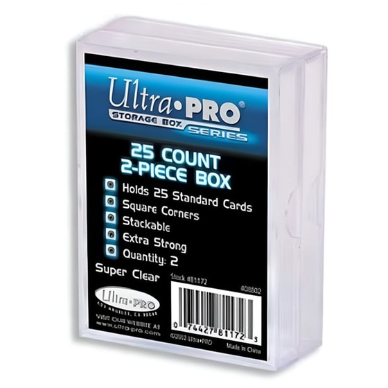 Ultra Pro 2-piece 25 Count Clear Card Storage Box, 2 Τμχ image 0
